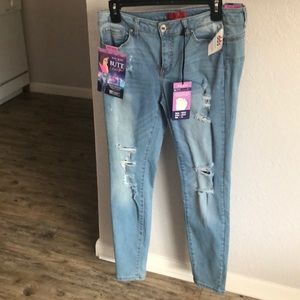 Wax Jean, size 13 (juniors), blue, ripped.